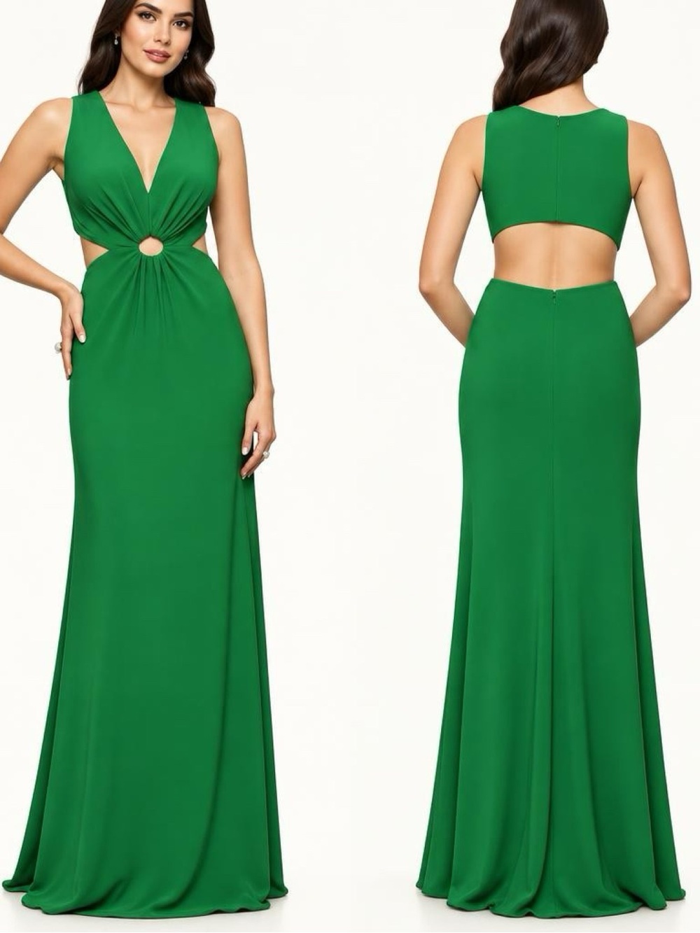 Betsy & Adam Green Cut Out Maci Dress-Size 6 New
